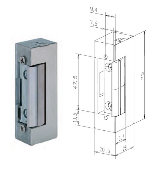 Effeff E7E, E4139 Elektrický otvírač Assa Abloy
